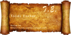 Toldi Eszter névjegykártya